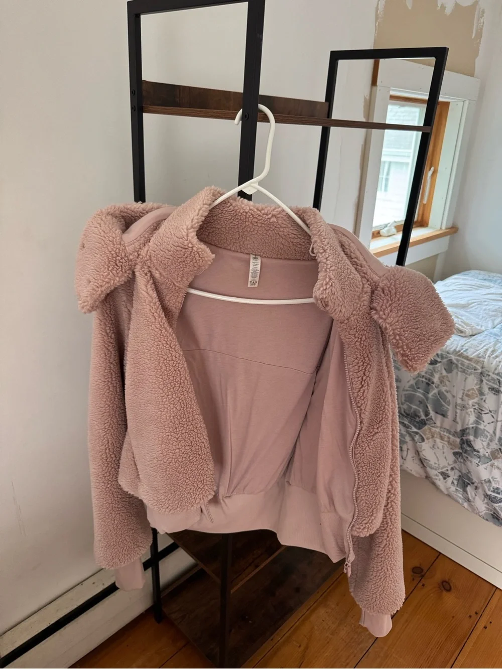 ALO Yoga Blush Pink Teddy Jacket
